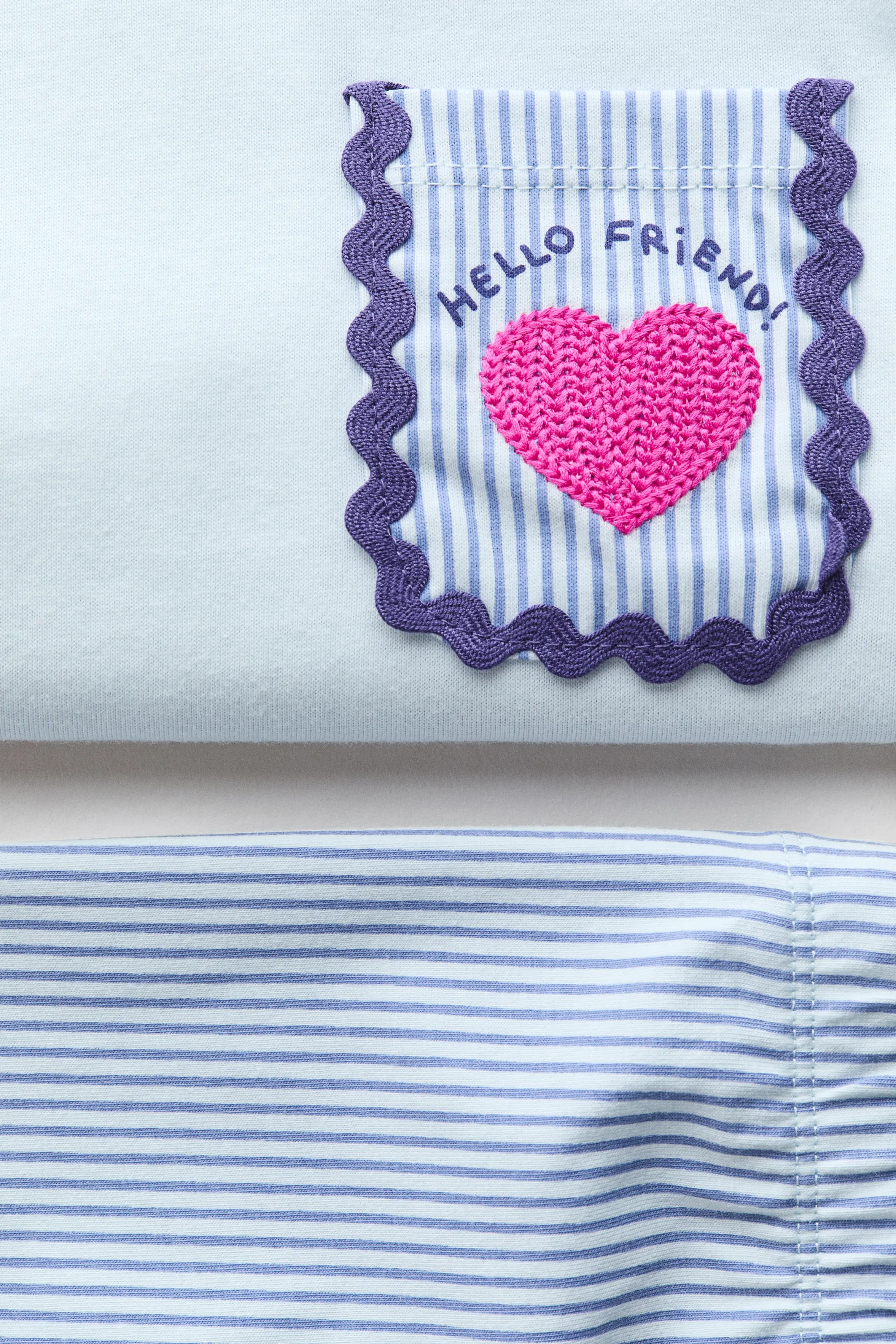 Ensemble 2 pièces top et legging - Bleu clair/Hello Friend!