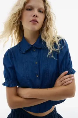 Blouse en denim - Bleu denim — photo 2