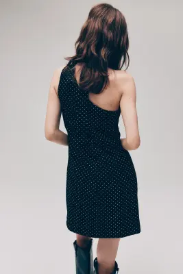 Robe asymétrique - Noir/pois — photo 2