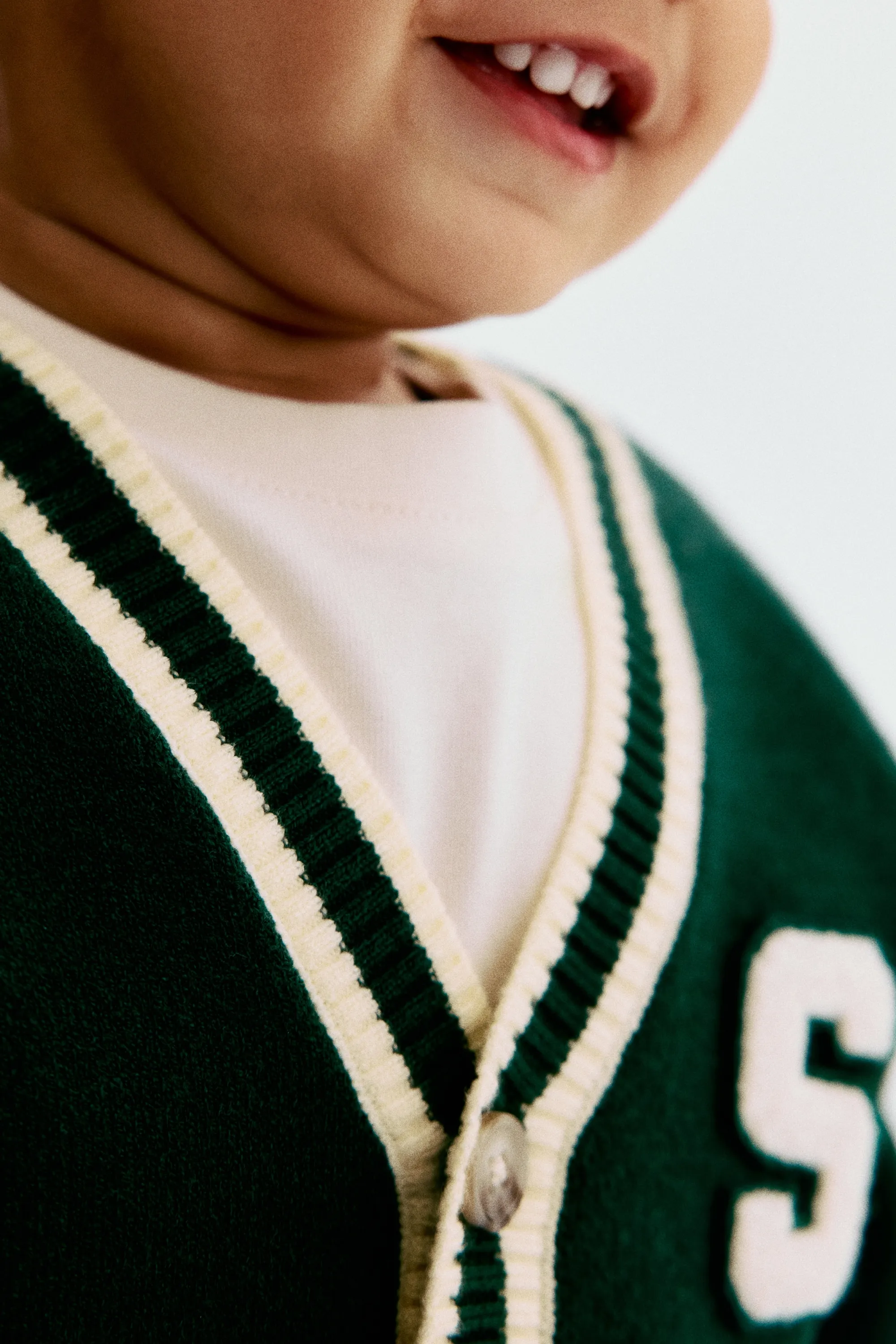 Gilet en maille fine - Vert foncé