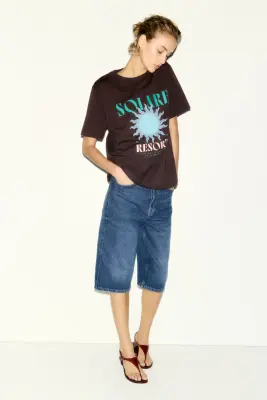 T-shirt imprimé - Marron/Solare — photo 1