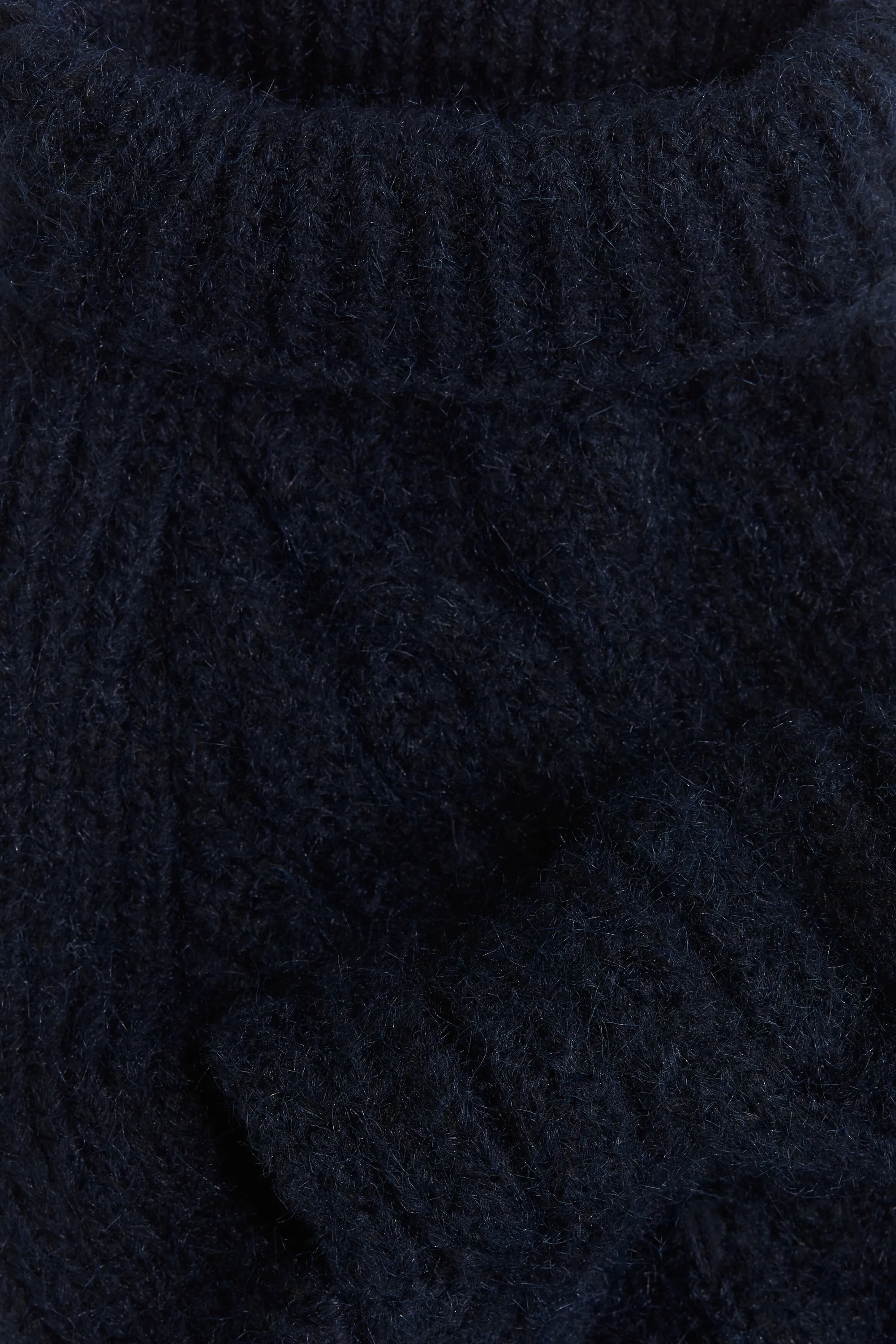 Pull pour chien en maille torsadée - Bleu marine