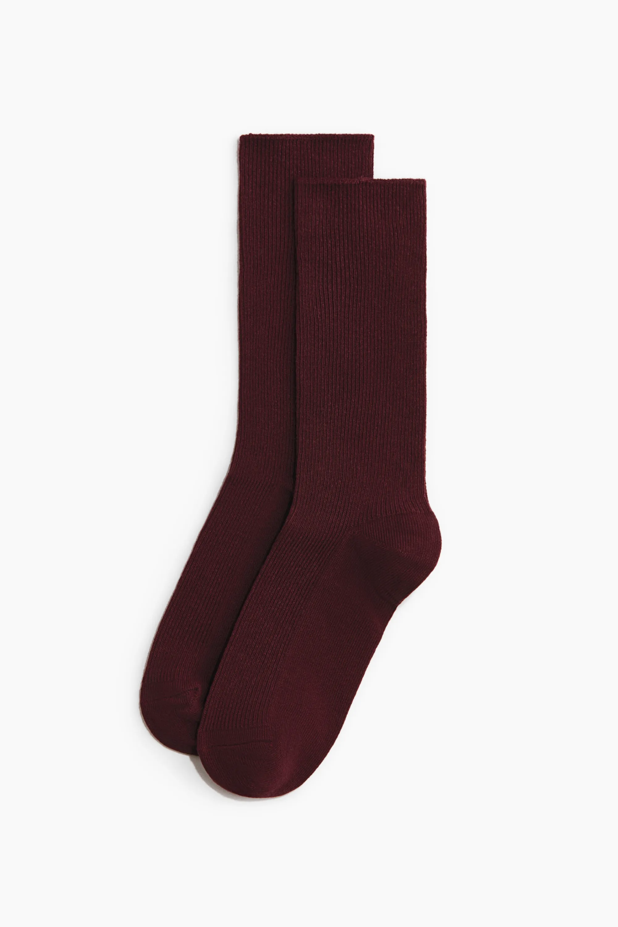 Lot de 3 paires de chaussettes côtelées - Bordeaux/crème/rose clair