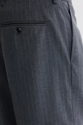 Pantalon chic Loose Fit - Gris/rayures tennis — photo 2