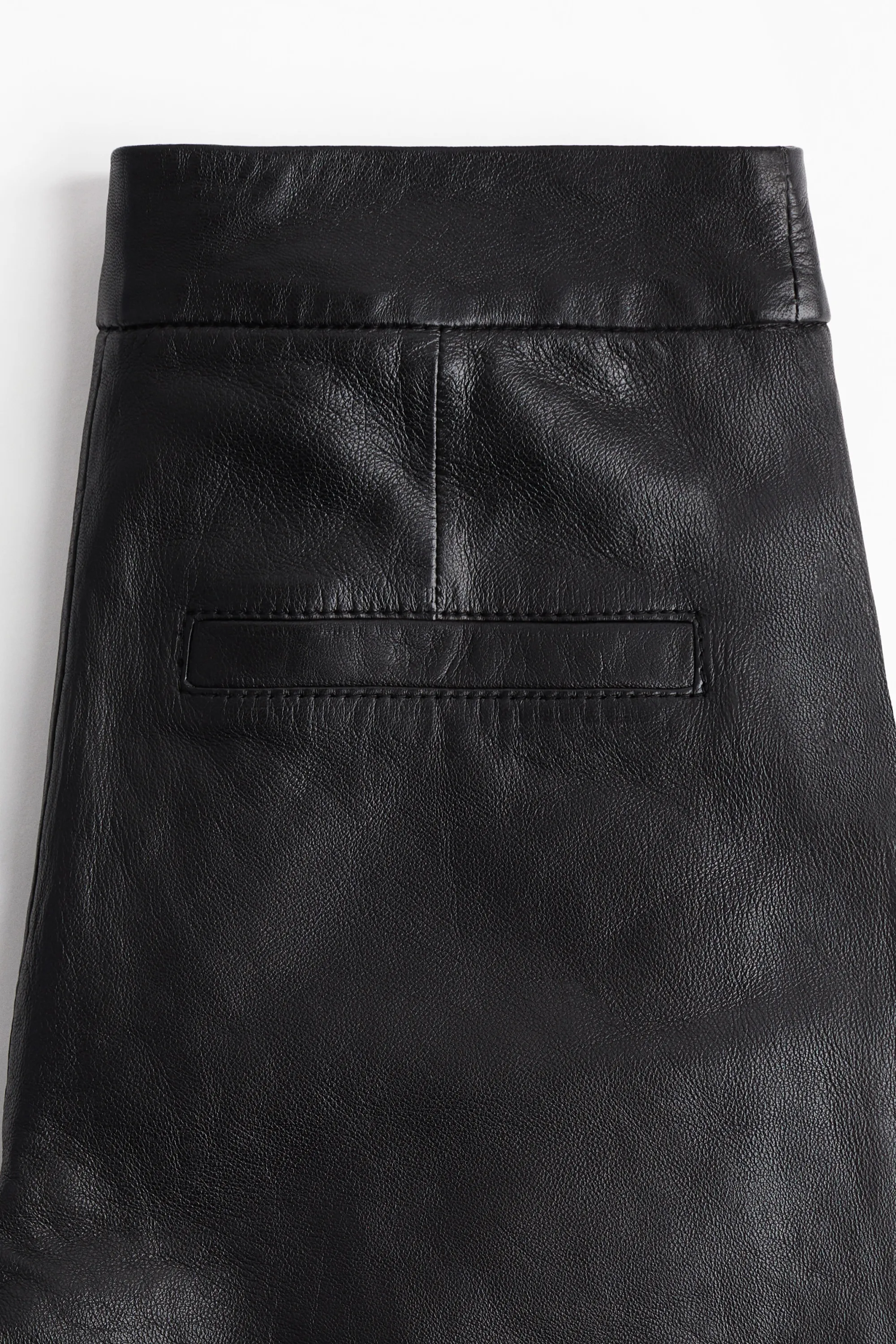 Pantalon bootcut en cuir - Noir