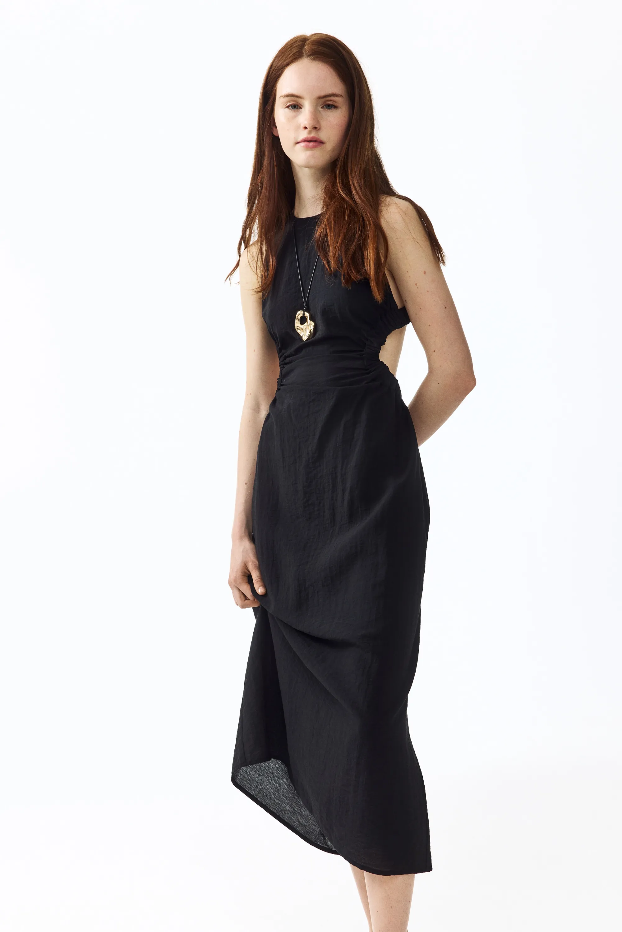 Robe maxi avec dos ouvert - Noir
