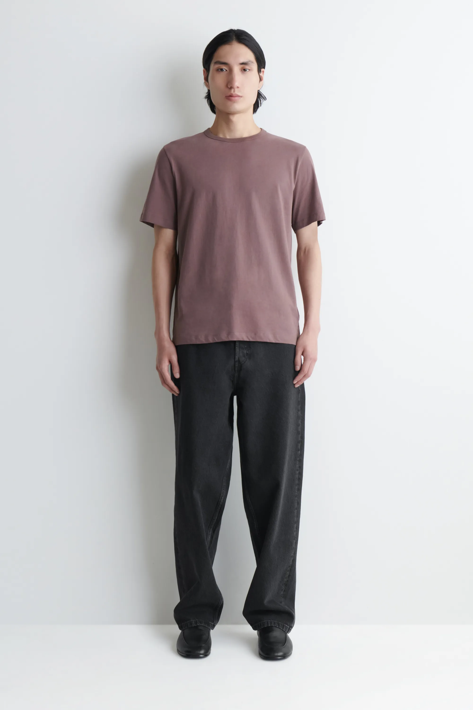 T-SHIRT EN COTON BROSSÉ - ROUGE ARGILE