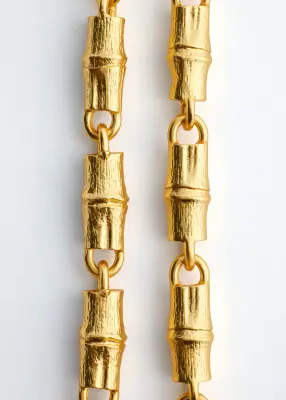 Collier en chaîne texturée - Doré — photo 2