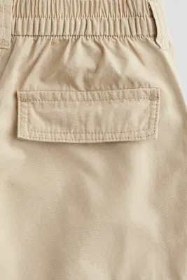 Pantalon cargo large - Beige clair — photo 2