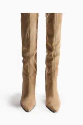 Bottes de hauteur genou - Beige — photo 4