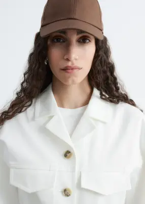 Casquette en coton et lin - Marron Clair — photo 1