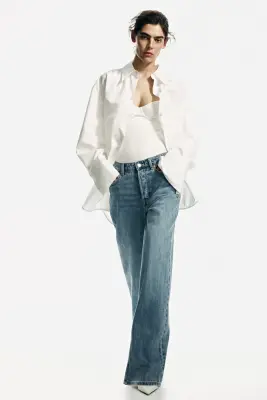 Wide Regular Waist Jeans - Bleu denim clair — photo 2