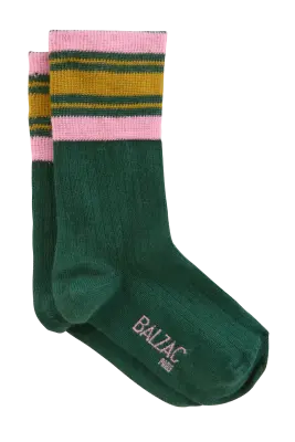 Chaussettes Haka vert et rose — photo 5