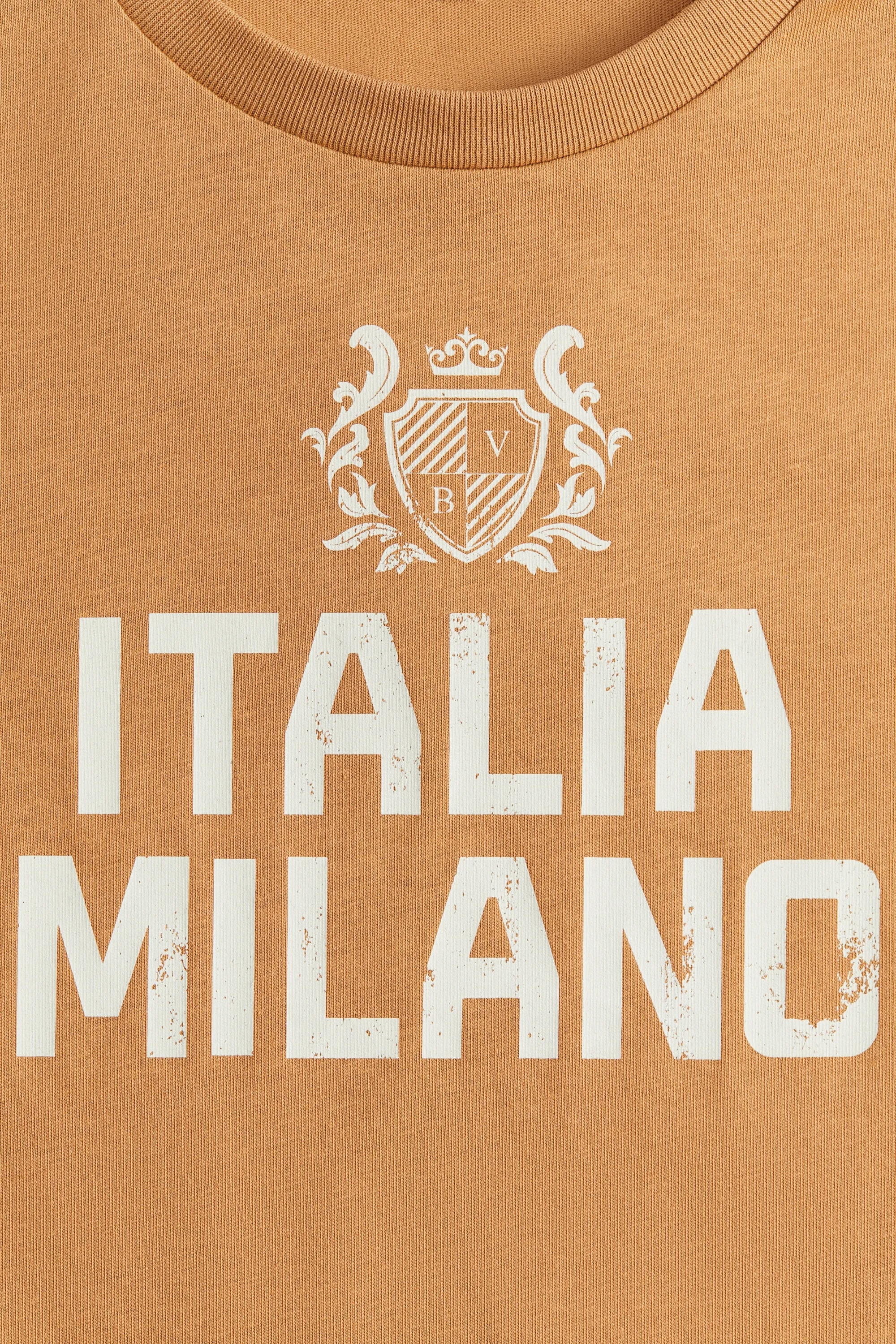 T-shirt en coton - Terracotta clair/Italia