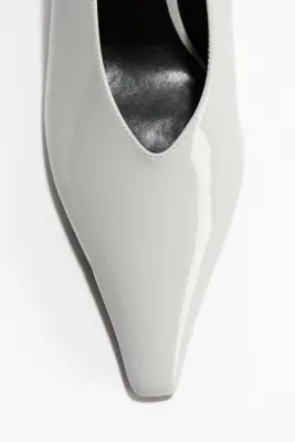 Pointed court shoes - Gris clair — photo 2
