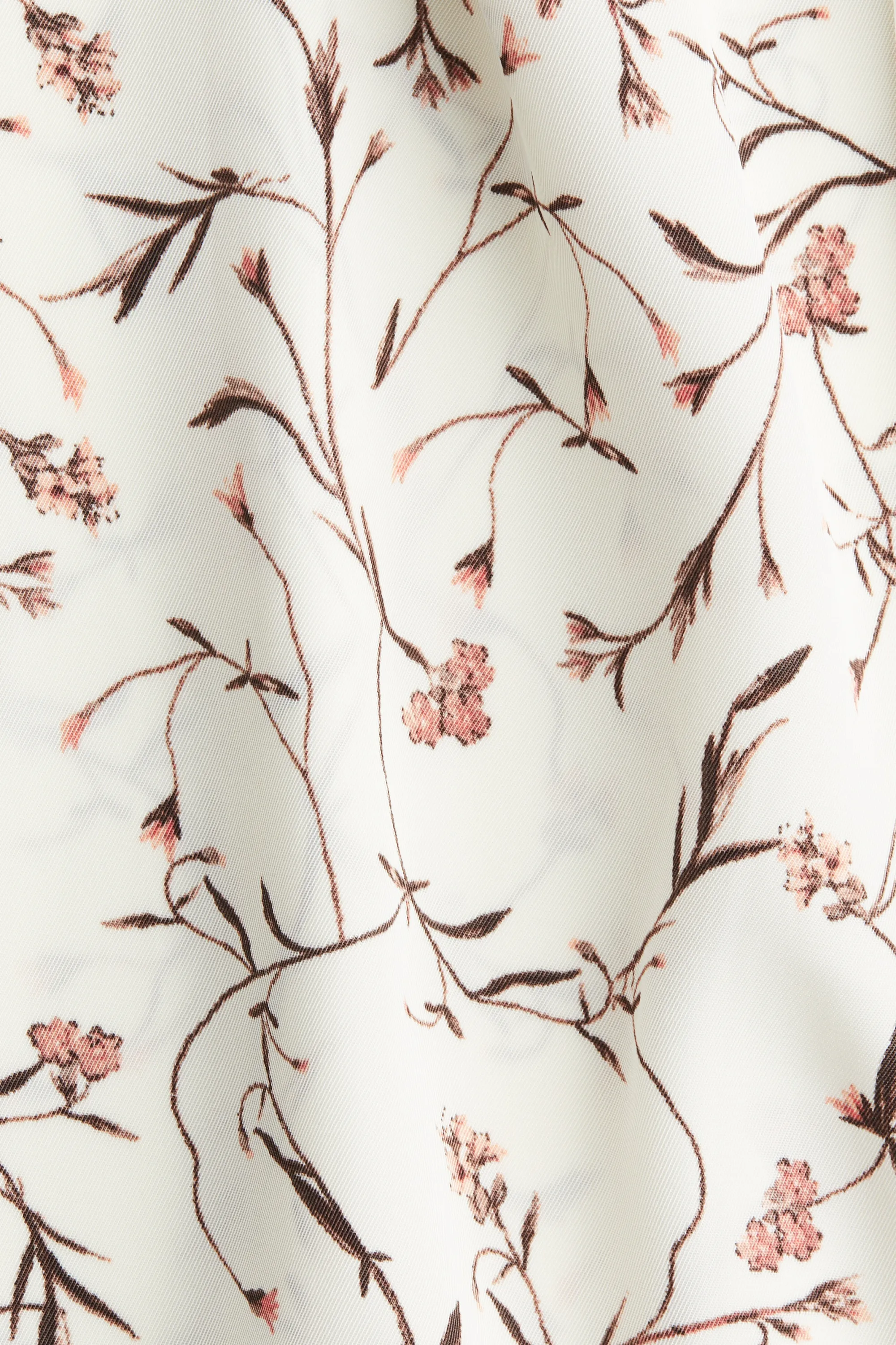 Tapered-waist dress - Blanc/fleuri