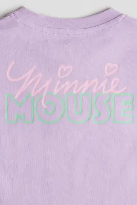 T-shirt en coton avec motif imprimé - Violet/Minnie — photo 1