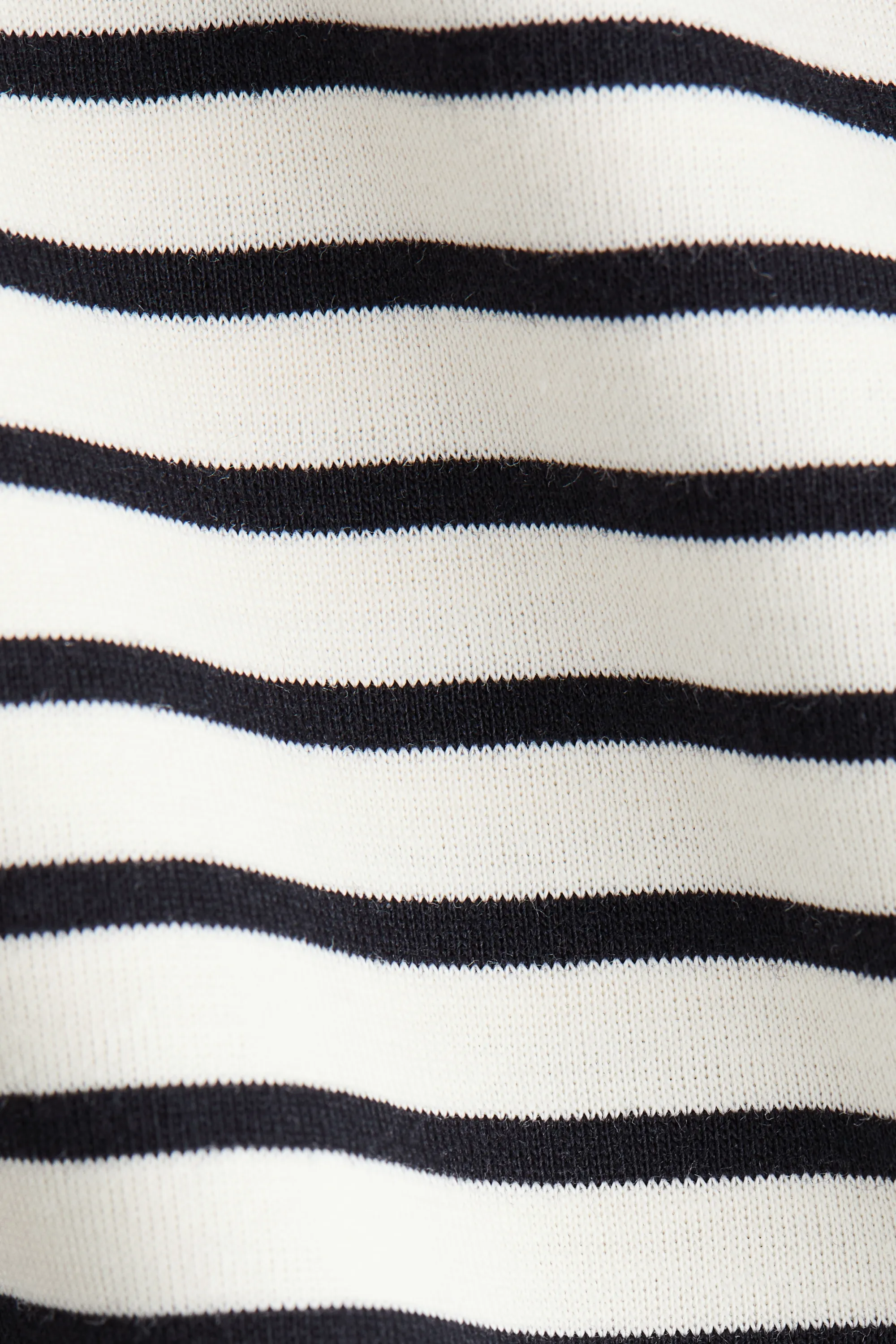 T-shirt en coton interlock - Crème/rayé