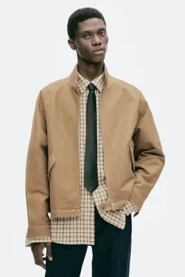 Veste workwear en coton - Beige foncé — photo 1