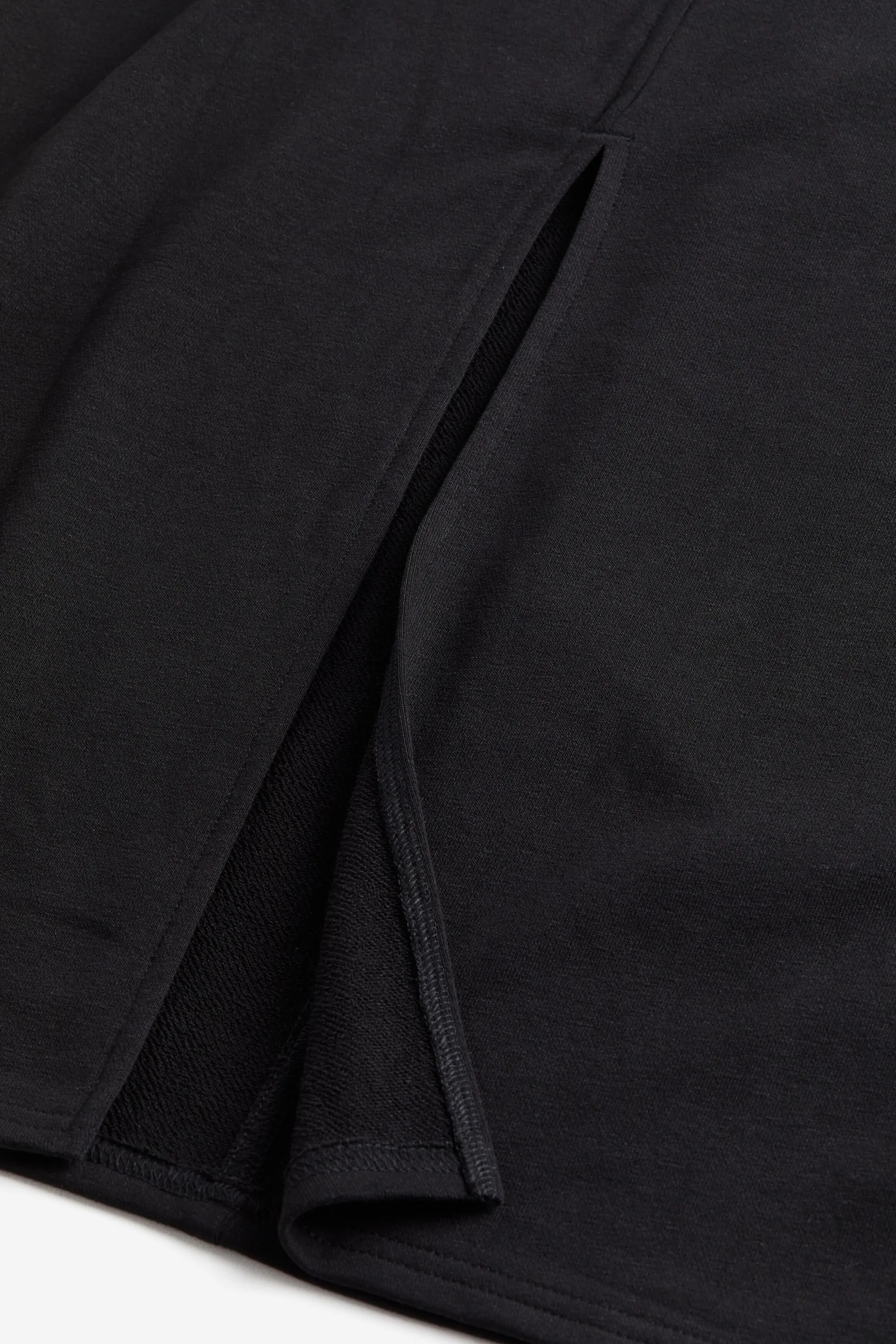 Jupe crayon en molleton - Noir