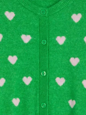 Cardigan en laine et alpaga - Vert — photo 2