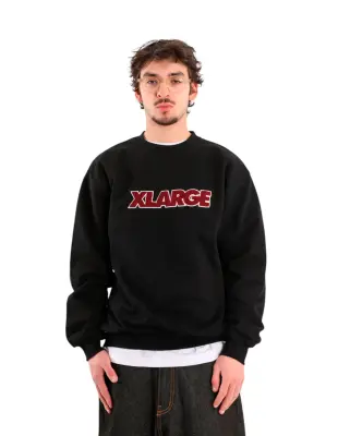 Chenille Standard Logo Crewneck Sweatshirt Black — photo 1