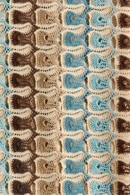 Pantalon évasé à taille élastique - Beige clair/motif — photo 4