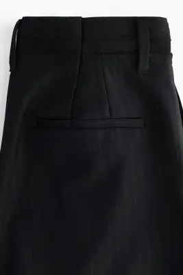 Pantalon chic en laine mélangée - Noir — photo 4