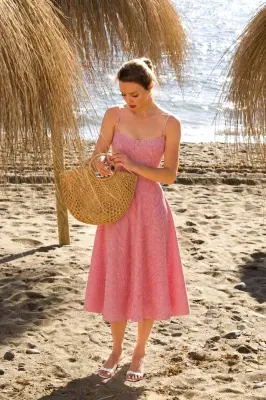 Antonia Cotton Dress - Red gingham — photo 3