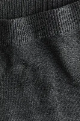 Pantalon en maille fine - Gris foncé chiné — photo 4