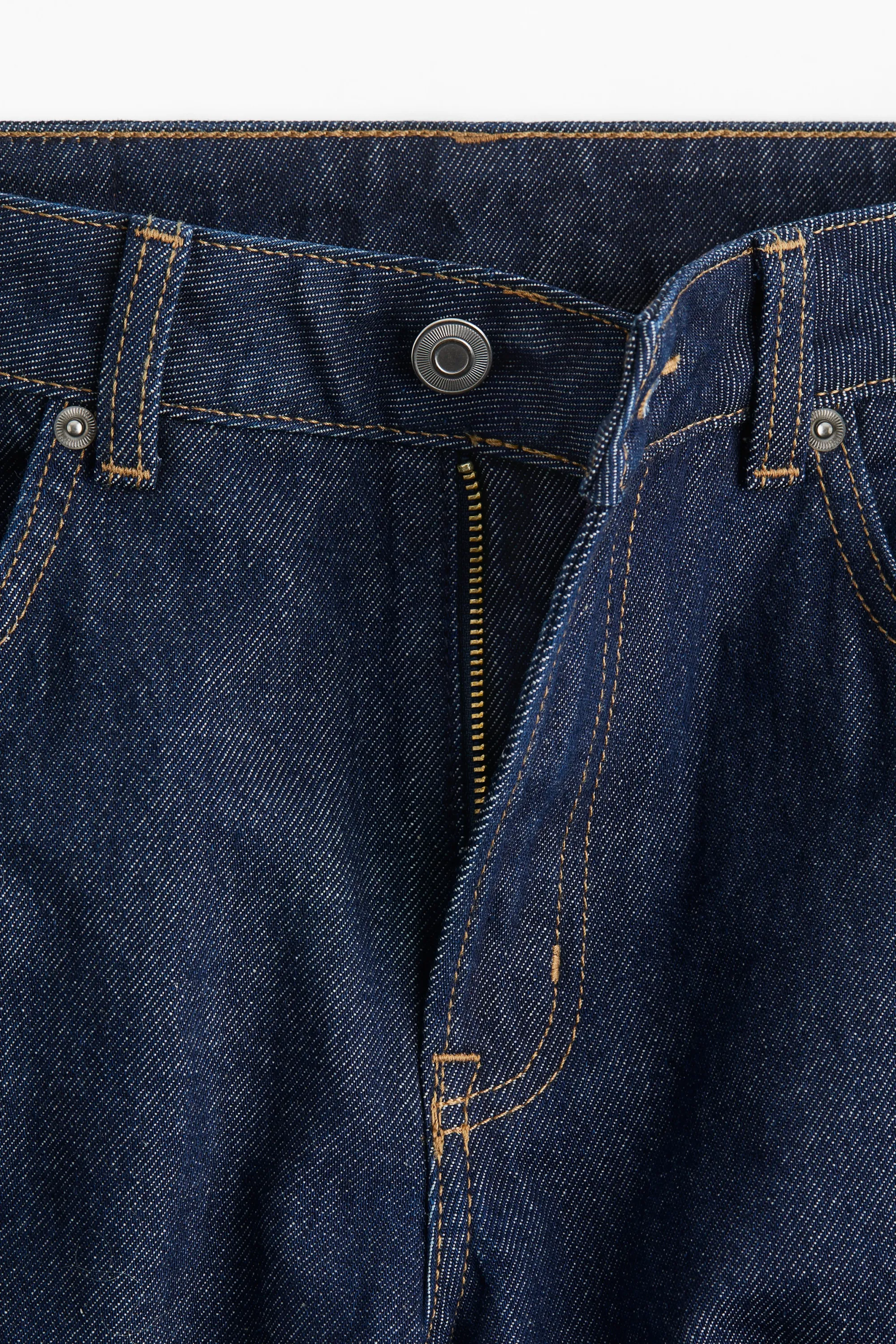 Wide High Jeans - Bleu denim foncé