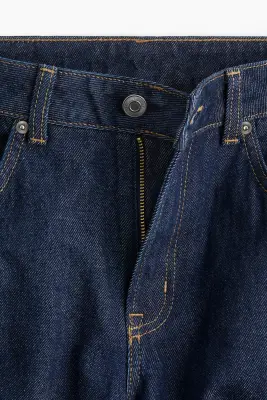 Wide High Jeans - Bleu denim foncé — photo 1