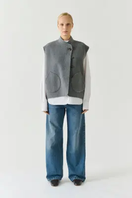 BLOUSON ADELINE GRIS CLAIR — photo 2