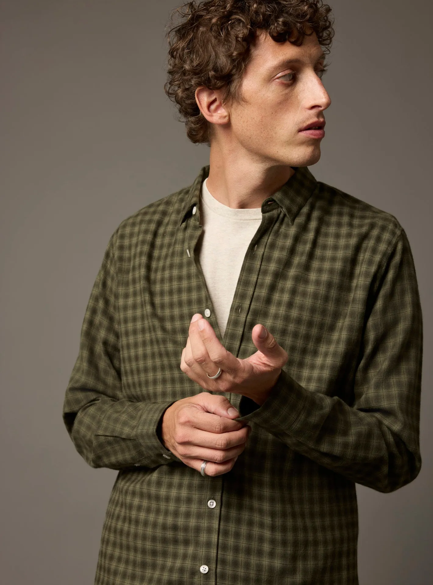 Chemise Mercer Evergreen/Dark Khaki