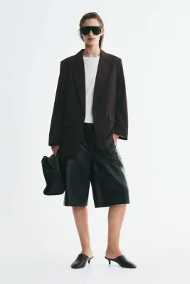 Blazer oversize - Marron foncé — photo 3