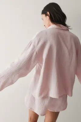 Chemise et short de pyjama - Rose clair — photo 2