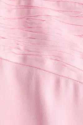Robe en satin avec encolure bénitier - Rose clair — photo 3