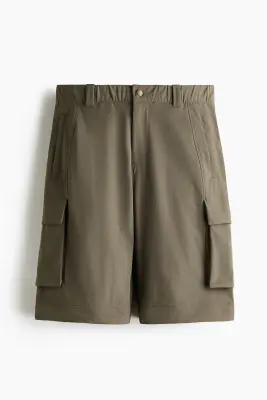 Pantalon modulable à jambes barrel - Vert kaki — photo 5
