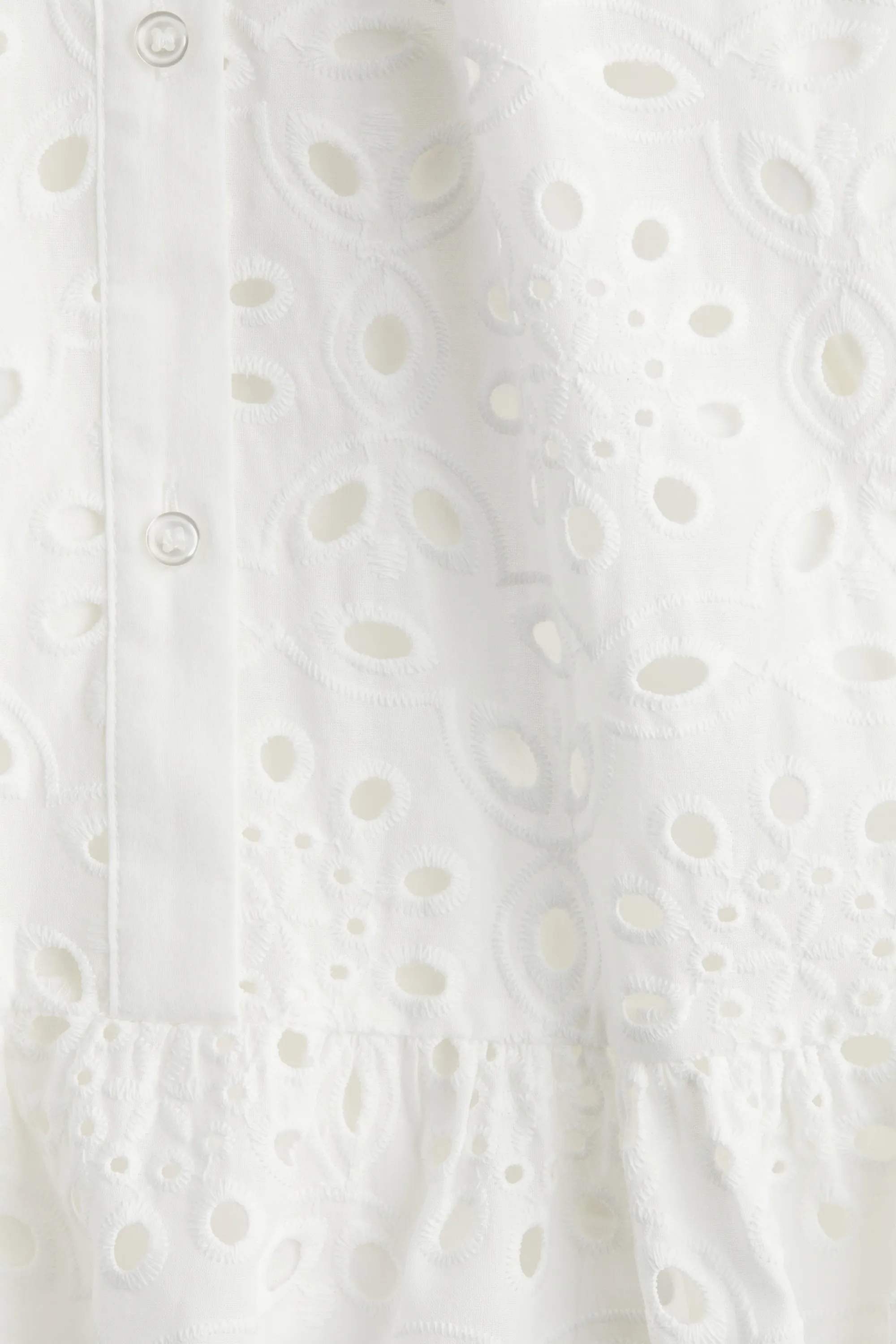 Robe avec broderie anglaise - Blanc