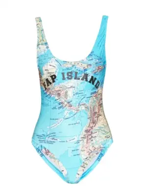 Maillot de bain une-pièce imprimé Bermudes FAP ISLAND Prix boutique 175€ Taille XS — photo 1