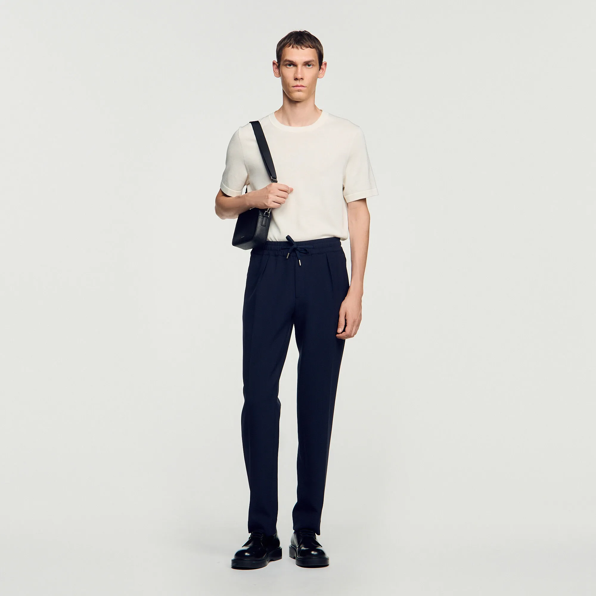 Pantalon droit élastiqué