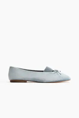 Ballerines en velours - Bleu ancien — photo 1