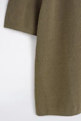 CHEMISE À MANCHES COURTES EN MAILLE DE LIN - KAKI — photo 5