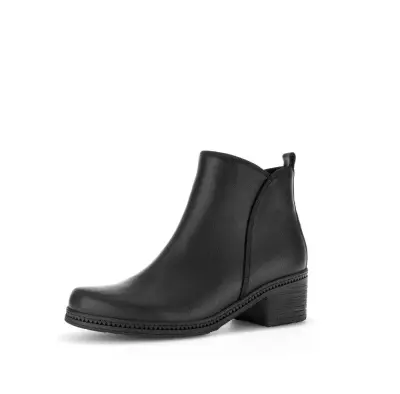 Bottines Gabor 34.660.27 Noires - Cuir Lacets Zip Grande Pointure Femme — photo 1
