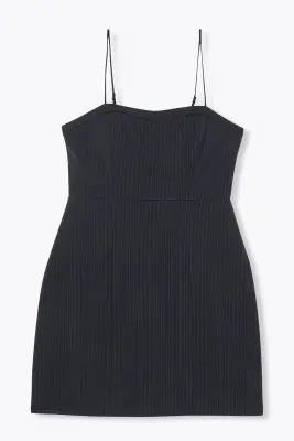 Robe courte bustier à rayures