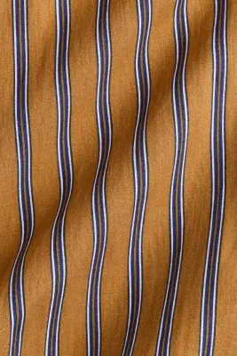 Robe trapèze en popeline - Marron/rayé — photo 4