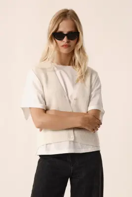 Gilet Bernie Creme — photo 3