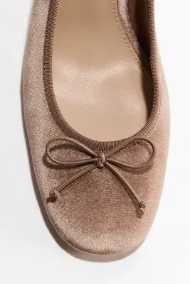 Escarpins à bride arrière avec talon bloc - Beige ancien — photo 2