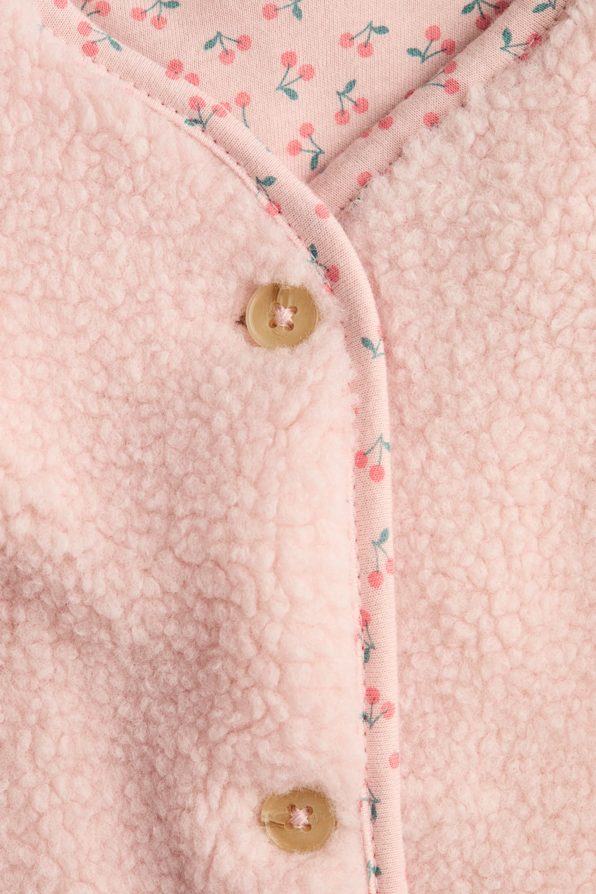 Veste en tissu Teddy bear - Rose clair