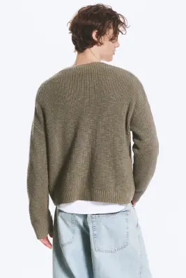 Pull décontracté en coton - Taupe — photo 4